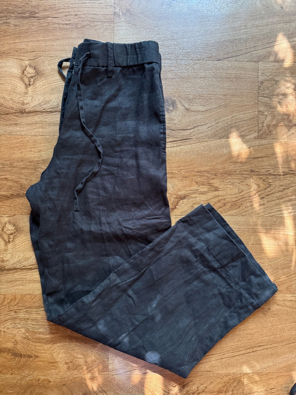 COS Black Linen Pants